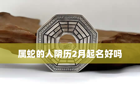 属蛇的人阴历2月起名好吗