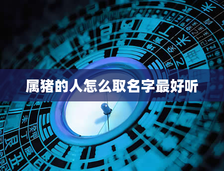 属猪的人怎么取名字最好听
