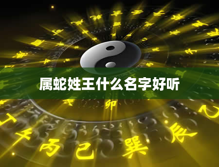 属蛇姓王什么名字好听