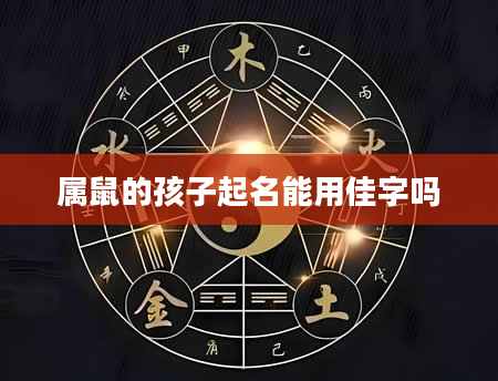 属鼠的孩子起名能用佳字吗