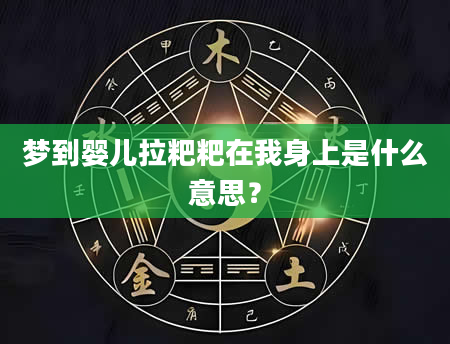 梦到婴儿拉粑粑在我身上是什么意思？