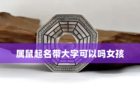 属鼠起名带大字可以吗女孩
