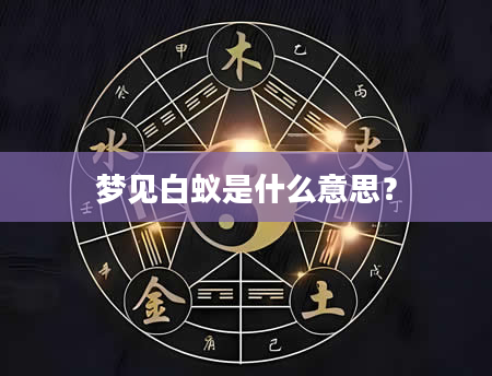 梦见白蚁是什么意思？