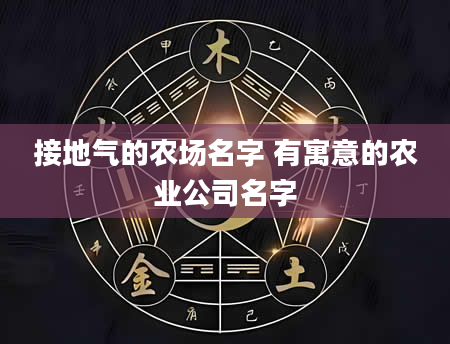 接地气的农场名字 有寓意的农业公司名字