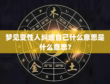 梦见变性人纠缠自己什么意思是什么意思？
