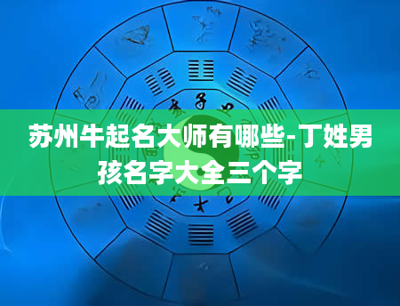 苏州牛起名大师有哪些-丁姓男孩名字大全三个字