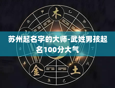 苏州起名字的大师-武姓男孩起名100分大气