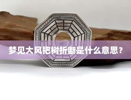 梦见大风把树折断是什么意思？