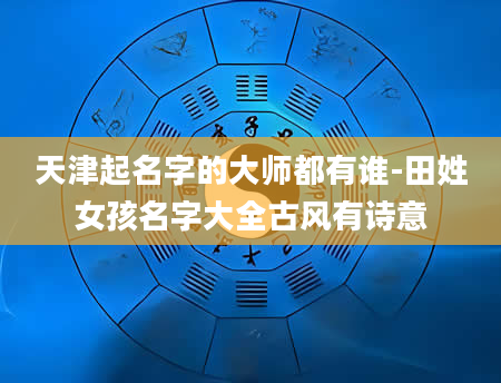 天津起名字的大师都有谁-田姓女孩名字大全古风有诗意