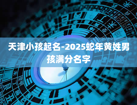 天津小孩起名-2025蛇年黄姓男孩满分名字