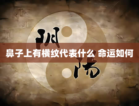 鼻子上有横纹代表什么 命运如何