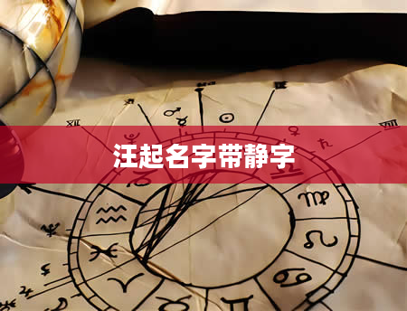 汪起名字带静字