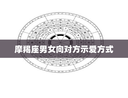 摩羯座男女向对方示爱方式