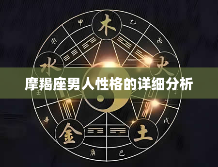 摩羯座男人性格的详细分析