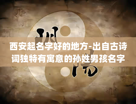 西安起名字好的地方-出自古诗词独特有寓意的孙姓男孩名字