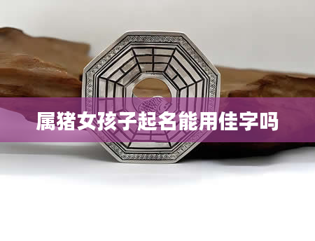 属猪女孩子起名能用佳字吗
