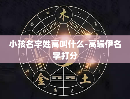小孩名字姓高叫什么-高瑞伊名字打分