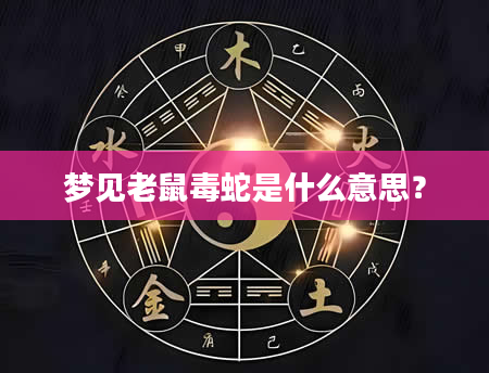 梦见老鼠毒蛇是什么意思？