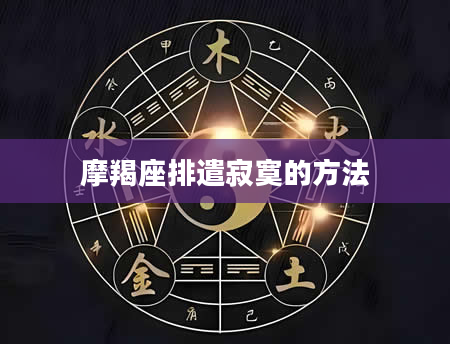 摩羯座排遣寂寞的方法