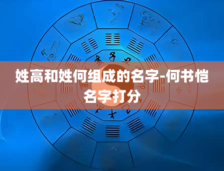 姓高和姓何组成的名字-何书恺名字打分