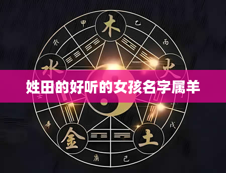 姓田的好听的女孩名字属羊