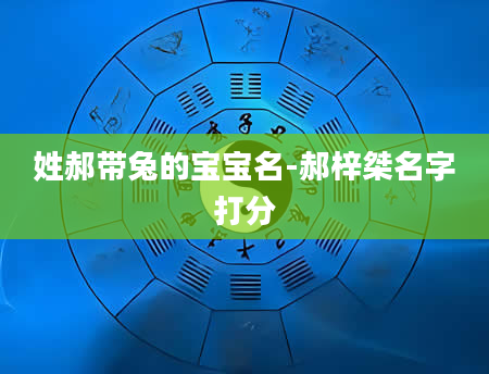 姓郝带兔的宝宝名-郝梓桀名字打分