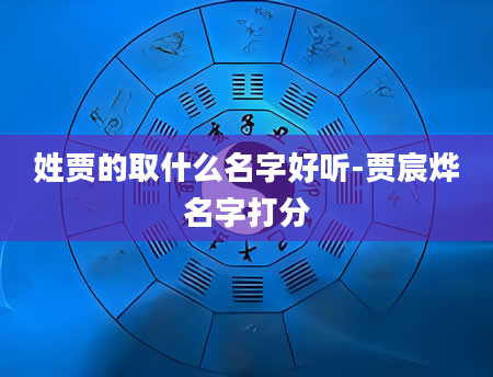 姓贾的取什么名字好听-贾宸烨名字打分