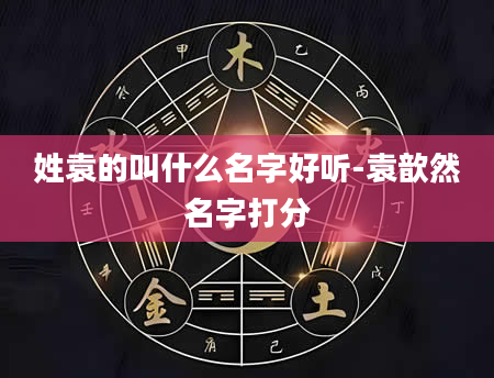 姓袁的叫什么名字好听-袁歆然名字打分