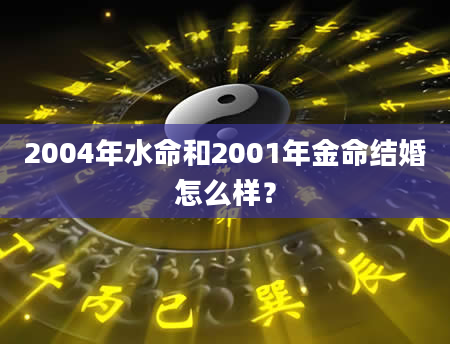 2004年水命和2001年金命结婚怎么样？