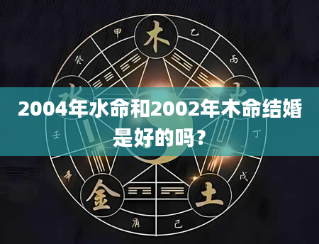 2004年水命和2002年木命结婚是好的吗？