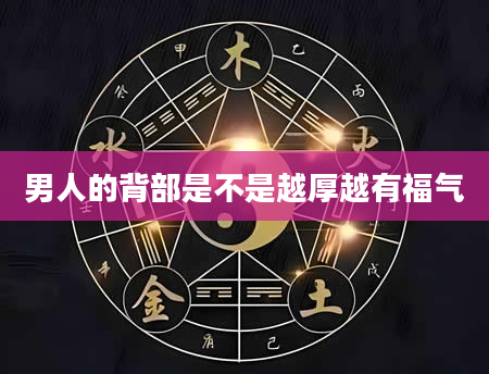 男人的背部是不是越厚越有福气