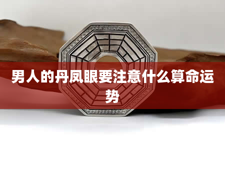 男人的丹凤眼要注意什么算命运势