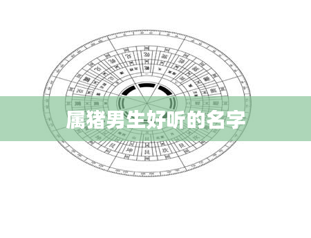 属猪男生好听的名字