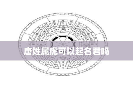 唐姓属虎可以起名君吗