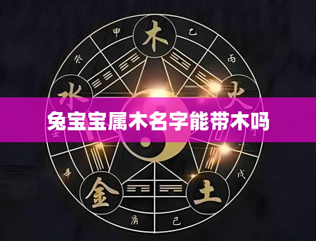 兔宝宝属木名字能带木吗