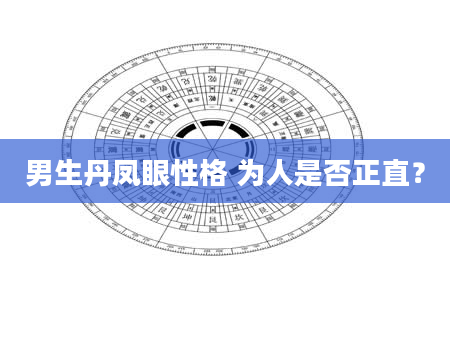 男生丹凤眼性格 为人是否正直?