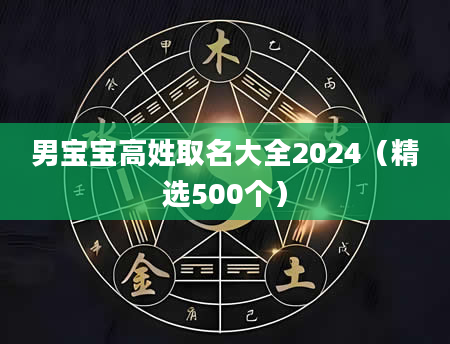 男宝宝高姓取名大全2024(精选500个)
