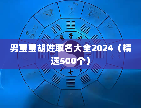 男宝宝胡姓取名大全2024(精选500个)
