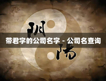 带君字的公司名字 - 公司名查询