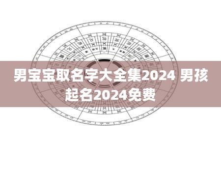 男宝宝取名字大全集2024 男孩起名2024免费