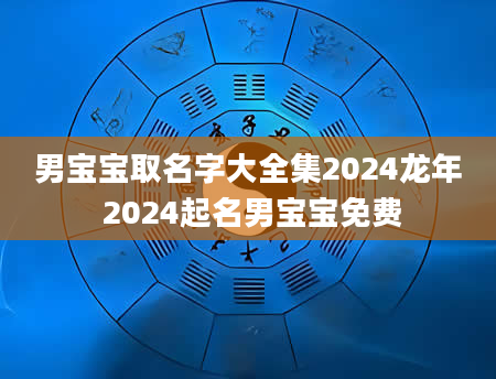 男宝宝取名字大全集2024龙年 2024起名男宝宝免费