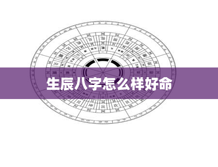 生辰八字怎么样好命