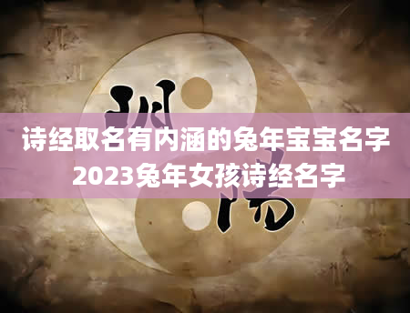 诗经取名有内涵的兔年宝宝名字 2023兔年女孩诗经名字