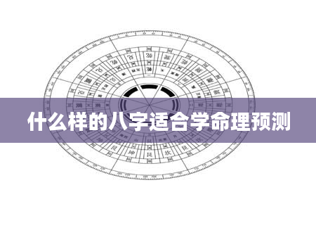 什么样的八字适合学命理预测