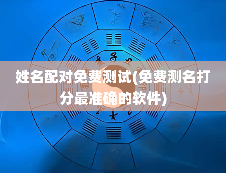 姓名配对免费测试(免费测名打分最准确的软件)