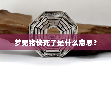 梦见猪快死了是什么意思?