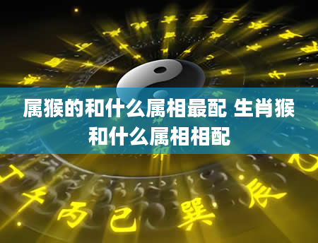 属猴的和什么属相最配 生肖猴和什么属相相配