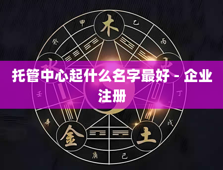 托管中心起什么名字最好 - 企业注册