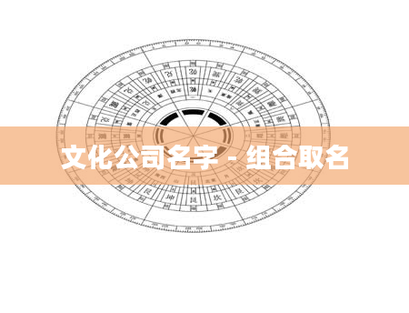 文化公司名字 - 组合取名