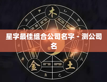 星字最佳组合公司名字 - 测公司名